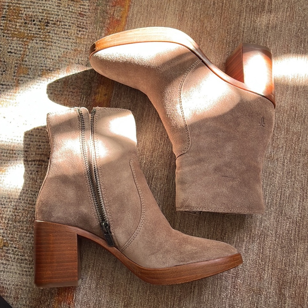 FRYE 👢 Joan Campus Bootie in Dusty Rose